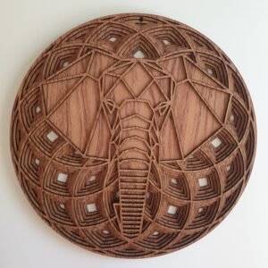 MANDALA ELEPHANT EN BUBINGA