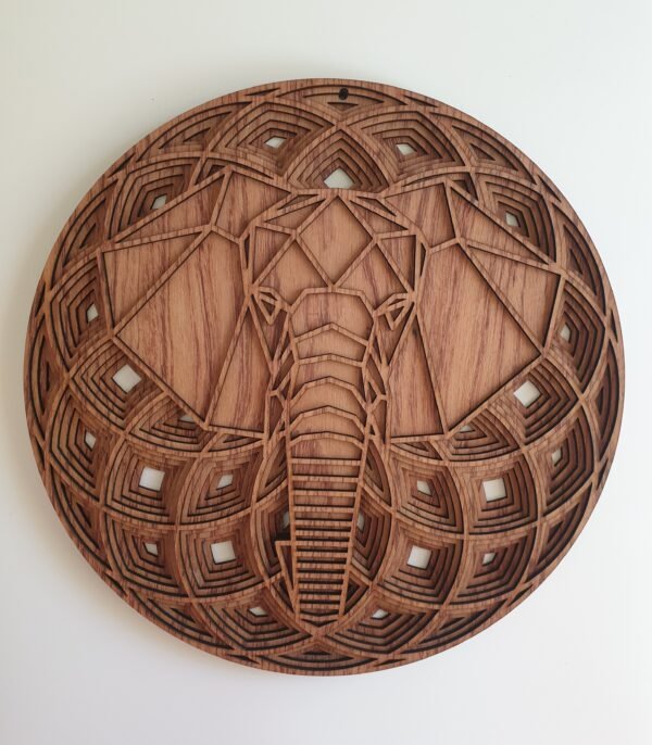 MANDALA ELEPHANT EN BUBINGA