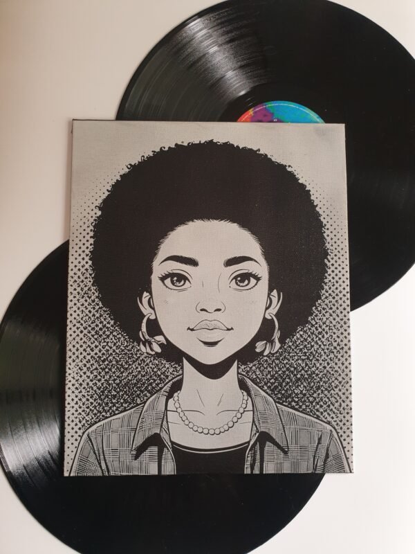 Portrait d'une femme libre-gravure sur toile de coton