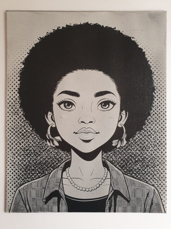 Portrait d'une femme libre-gravure sur toile de coton