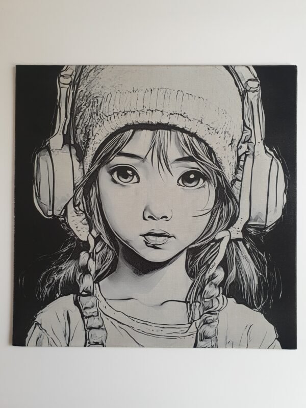 portrait de l'adolescence gravure sur toile