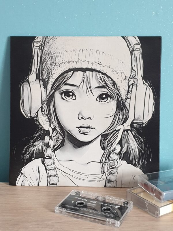 portrait de l'adolescence gravure sur toile